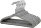 ManGotree Baby Clothes Hangers, Velvet Kids Toddlers Coat Hangers with Ultra Thin & Non-Slip Design (30 Pack, Gray)