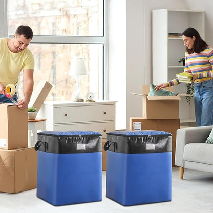 Upgrade Moving Bags Heavy Duty Extra Large,Heavy-Duty Storage Bags – Alternative to Moving Boxes, Plastic Storage Bins, Mattress Bags for Moving & College Essentials (blue, 104L)