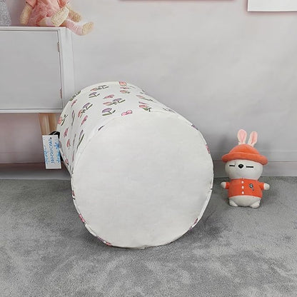 Laundry Basket Canvas Fabric Collapsible Organizer Basket for Storage Bin Toy Bins Gift Baskets Bedroom Clothes Children Nursery Hamper (Tulip)