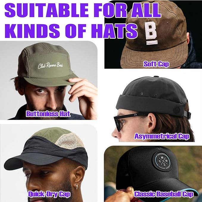 AXU 2 Pack Hat Organizer for Baseball Caps, Hat Rack for Wall (Rainbow)