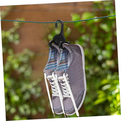 10pcs Slipper Hanger Hooks for Shoes Storage Vertical Shoe Display Organizer Space-Saving for Home Store Hotel Black Design