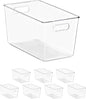 Sorbus Clear Storage Bins, 8 Pack X-Large Organization Bins with Handles – Clear Storage Containers for Storage, Pantry, Fridge, Cabinet, Closet & Kitchen Organization – BPA-Free Plastic