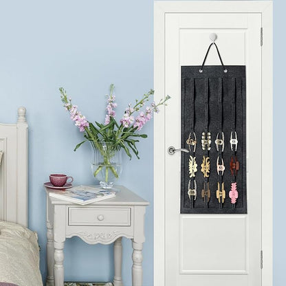 SMUK Large Hair Claw Clip Organizer Holder, Hanging Claw Clips Storage for Women Girls, Hair Clip Stand Holder for Wall, Door, Closet, Big Claw Clip Display for Teen Girls