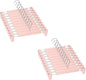 Skirt Hangers 20 Pack, Pants Hangers with Clips，360 ° Swivel Hook Space Saving Hangersfor Pants, Skirts, Clothes, Jeans，Pink