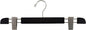 Stylish Wooden Bottoms Hanger with Low Profile and Extra Large Adjustable Clips, Hangers for Pants or Skirts with 360 Degree Chrome Swivel Hook (50, Espresso)