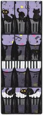 Cat Piano Over The Door Hanging Shoe Organizer,Door Back Organizer,Pantry Organizers and Storage,Stable Spice Rack with 12 Mesh Pockets for Kitchen,Bathroom,Small Item Storage Bag