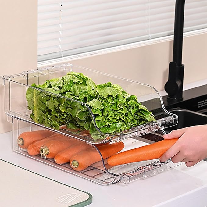 Refrigerator Can Drink Dispenser, 2Pcs Stretchable Canned Drink Holder Tall Skinny Cans Holder Can Drink Organizer for Fridge Freezer Pantry Cabinet Kitchen