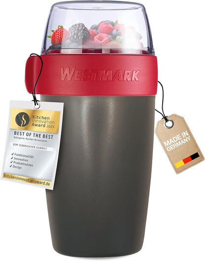 Westmark Muesli Cup – handy cup to go, ideal for cornflakes, soup, porridge or yoghurt, microwave and freezer safe – 700ml, BPA free