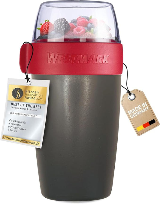 Westmark Muesli Cup – handy cup to go, ideal for cornflakes, soup, porridge or yoghurt, microwave and freezer safe – 700ml, BPA free