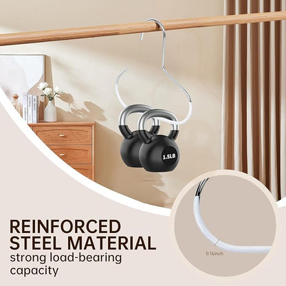 8-Pack Hat Hanger,Hat Storage for Baseball Caps,The Anti-Slip Design Keeps Hats, Ties, Belts and Bags Neatly Organized for Easy Access. Hat Organizer for Closet(Thick White Version)
