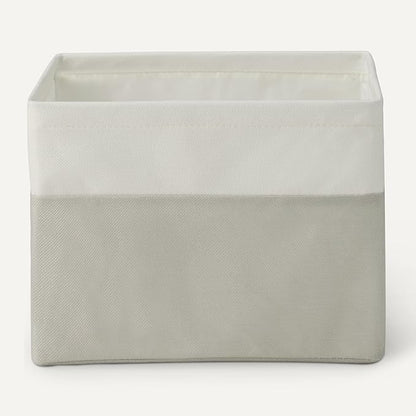 Amazon Basics Collapsible Storage Bins with Faux Leather Handles, Foldable Organizing Containers for Closet, Clothes, Toys, Linen, Large, 3-Pack