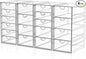 YFXCVSL Acrylic Makeup Organizer with 19 Drawers, 4 Pack Clear Storage Drawers, Bathroom Makeup Organizer for Palettes, Cosmetic, and Beauty Supplies,Ideal for Vanity, Cabinet,Desk Organization
