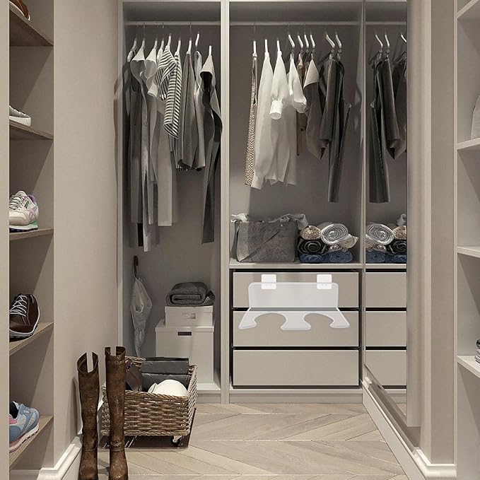 Luxshiny 2pcs Wall-Mounted Shoe Storage Rack Space-Saving Organizer for Home White Hanging Shelf for Boots and Slippers Creative Design for Tidy Entryway and Dressing Room