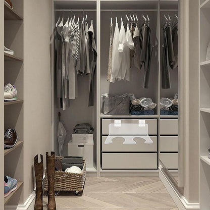 Luxshiny 2pcs Wall-Mounted Shoe Storage Rack Space-Saving Organizer for Home White Hanging Shelf for Boots and Slippers Creative Design for Tidy Entryway and Dressing Room