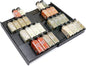 Bamboo Spice Drawer Organizer, (Need 3.1” Deep Drawer) Expandable 4 Tier Spice Rack for Cabinet (From 12" to 23" Wide), Seasoning Storage Insert, Spice Organizer for Drawer,Jars Not Included