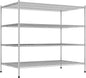 Commercial NSF Listed Chrome Stationary Wire Shelving Kit 36" x 60" x 54", with 4 Shelves Perfect for Warehouse, Walk-in Refrigerator, Freezer, Grocery Store, Restaurant, Dishroom