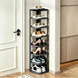 UFORU 8 Tier Vertical Shoe Rack,Corner Shoe Organizer for Entryway,Narrow Free Standing Shoe Organizer for Small Spaces,Tall Shoe Rock for Closet,Easy Assembly Shoe Storage Stand