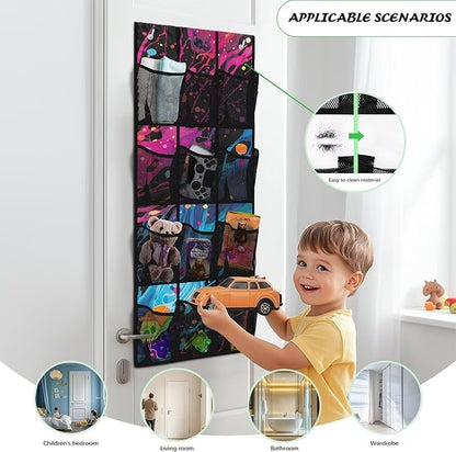 Generic Colorful Tie-Dye Hanging Pocket Organizer Lightweight Storage Door Organizer Meet Diverse Storage Needs and Make Finding Things More Convenient and Efficient for Housewives Students