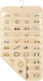 1 Pack Hanging Jewelry Organizer, 80 Clear Pockets earring organizer and storage, Accessories holder organizer for Closet, Jewelries, Necklace, Travel