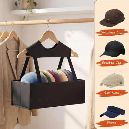 Hat Storage for Baseball Caps，Hat Storage Boxes for Hanging Hold 10 Caps,Hat Storage Organizer Box for Space Saving