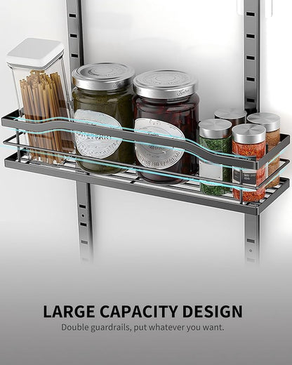 Moforoco White 9-Tier Over The Door Pantry Organizer, Pantry Organization And Storage, Metal Hanging Spice Rack Shelves Door, Home & Kitchen Essentials, Laundry Room Bathroom Organization