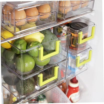 Mikinona 1pc Style Fridge Organizer Bin Refrigerator Storage Box for Food Fruits Vegetables and Beverages Material Healthy and Design