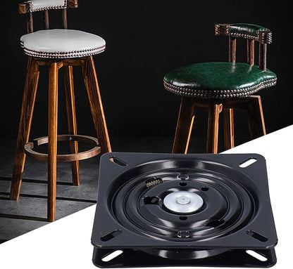 7" Lazy Susan Turntable Bar Stool Swivel Plate Automatic Rebound Stool Rotating Base Chair Turntable Base Lazy Susan Hardware for Home Bar Office Furniture Replacement