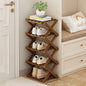 YYW Shoe Rack, Foldable Bamboo Shoes Shelf, Freestanding Shoe Storage Organiser for Entryway, Hallway, Bedroom, Closet (Brown, 5 Layers)