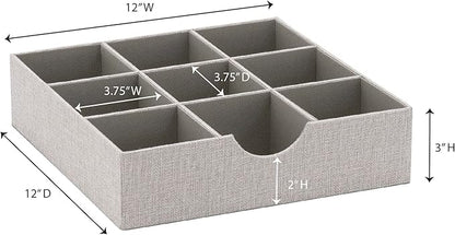 Household Essentials Drawer Organizer Tray 2 Pack, Gray