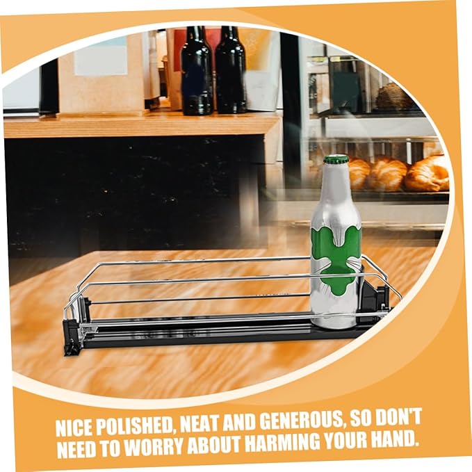BESPORTBLE 2pcs Automatic Pusher Soda Can Organizer for Fridge Smooth Polished Drinks Dispenser Stand Easy to Install Beverage Storage for Soda Beer and Bottled Drinks