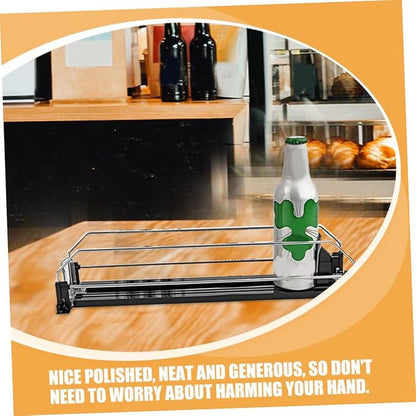 BESPORTBLE 2pcs Automatic Pusher Soda Can Organizer for Fridge Smooth Polished Drinks Dispenser Stand Easy to Install Beverage Storage for Soda Beer and Bottled Drinks