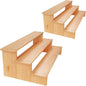 JinDoWin 3 Tiered Spice Rack Organizer for Cabinet,Spice Organization for Cabinet, Seasoning Organizer,Spice Shelf and Spice Organizer for Cabinet,Pantry Organizers and Storage (2 Pack, Small)