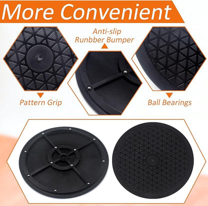 10 inch Turntable Rotating Caster Spinner Non Skid Lazy Susan Heavy Duty 360˚ Rotating Swivel Stand for Model Base/Potted Plants/TV/Monitors/Craft Paintings (1 PCS)