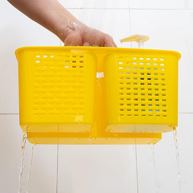 Tiawudi Portable Shower Caddy, Caddy Organizer with Handle, Plastic Shower Basket Hold Soap, Shampoo, Hair Supplies and Beauty Products, Cleaning Supplies Organizer for Home, Dorm, Shelf and Cabinet