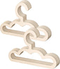 10 Pcs Wooden Hangers for Baby Closet, 8.6 inch Cute Wood Clothes Hangers, Anti-Slip Closet Organizer for Kids