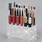 Bling Acrylic Makeup Eyeliner Lip Liner Holder Organizer with Glitter Rhinestone, 26 Spaces