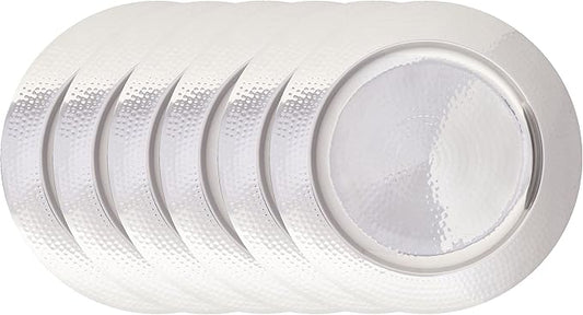 Old Dutch OS966 Hammered Charger Plate, 13", Stainless Steel
