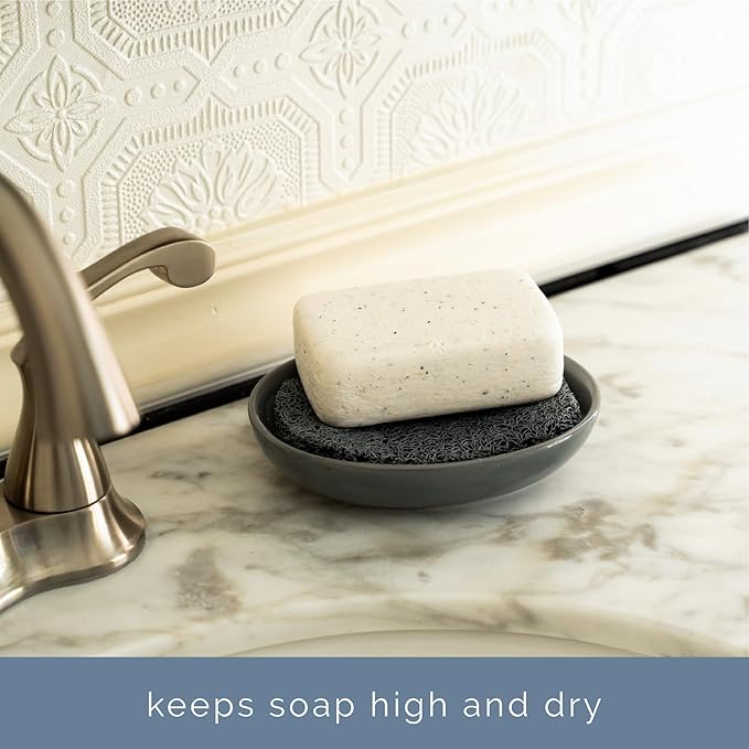 S&T INC. Bar Soap Holder for Kitchen, Bathroom, and Soap Dish, 6 Pack, Assorted, 2.9 inches by 4.4 inches