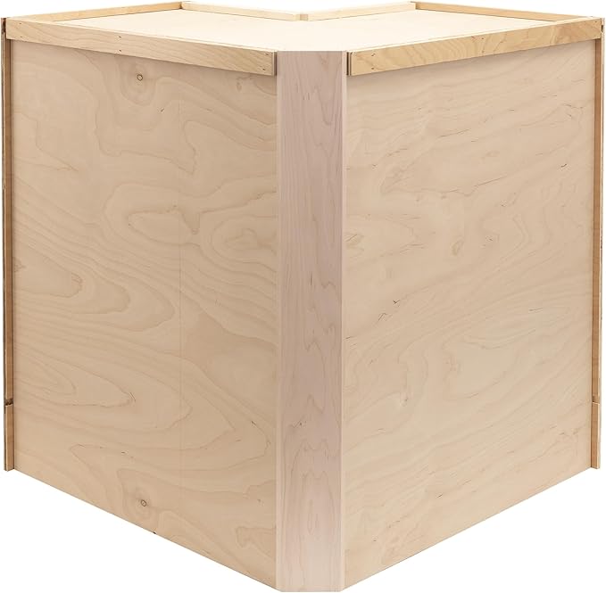 Quicklock RTA (Ready-to-Assemble) | Base Kitchen Cabinets - Shaker Style | Made in America (Raw Maple, 36" W x 34.5" Hx24 D Easy Reach)