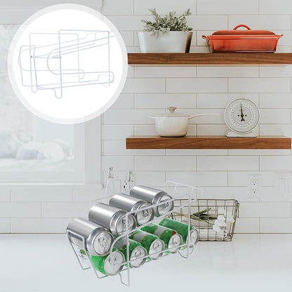 Zerodeko 1pc Iron Beer Storage Rack Portable Soda Can Organizer for Fridge Kitchen Bar Office Holds Cans Sturdy Iron Design for Home Store