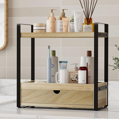 Boulphia 2-Tier Bathroom Organizer (Brown - New)