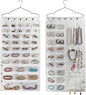 BB Brotrade Hanging Jewelry Organizer,Accessories Organizer,56 Pocket Organizer for Holding Jewelries (White-56 Pockets)