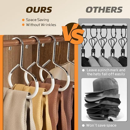 Hat Organizer for Baseball Caps Metal Hat Rack for Closet - 6 Pack Space Saving Cap Rack Holds Baseball Caps, Accessories - Multi Functional Storage Hanger