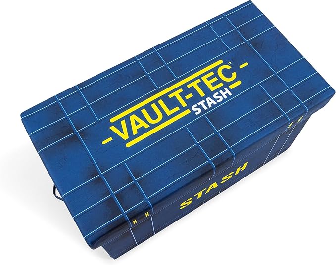 Fallout 76 Vault-Tec Fabric Storage Bin | Cube Organizer For Cabinet, Closet | 24 x 12 Inches
