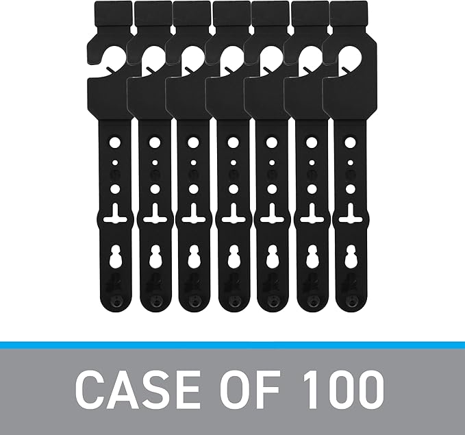SSWBasics Black Plastic Belt Hangers - Pack of 100