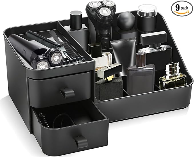ZOCONE 2026 Cologne Organizer for Men, Mens Bathroom Organizer, Dresser Organizer Countertop, Cologne Stand, Perfume Stand Organizer for Mens Room Decor, Birthday Gifts for Men (Black)