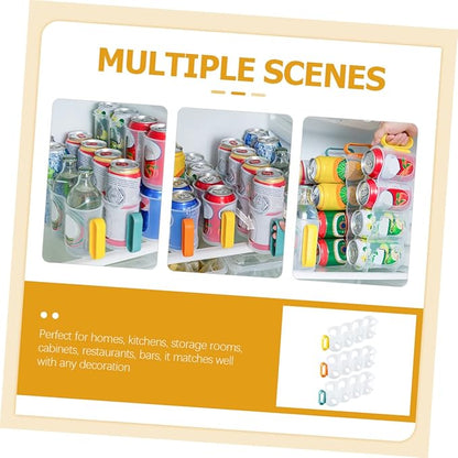 Hemobllo 3Pcs Can Dispenser Organizer for Refrigerator Versatile Soda Rack for Drinks Beer and Canned Beverages Storage for Home Kitchen and Pantry