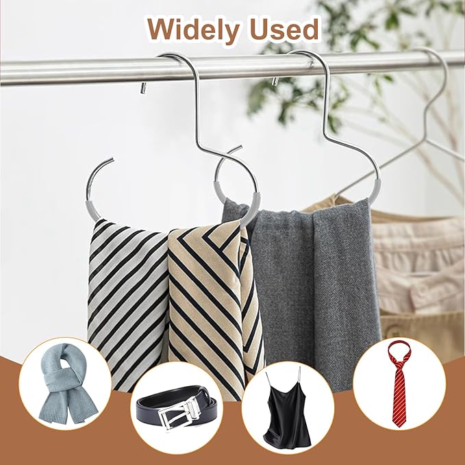 6 Pcs Hat Organizer for Baseball Caps, Heavy-Duty Metal Closet Cap Rack Holder for Space-Saving, Cap Organizer for Baseball Caps, Beanies, Belts, Purses (Gray)