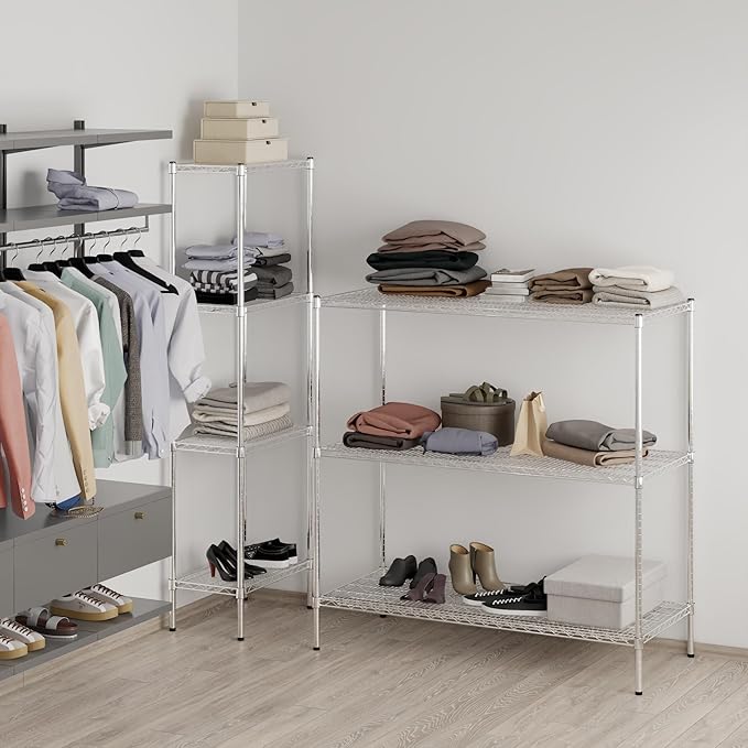24" Deep x 54" Wide x 54" Height Wire Shelving Kit | 3-Tier | NSF Commercial Storage Rack Unit