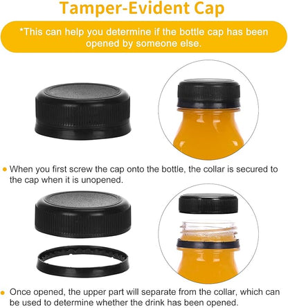 Moretoes 36pcs 4oz Juice Bottles, Small Plastic Bottles with Caps, Reusable Clear Containers with Lids for Juicing, Smoothie and Other Beverages